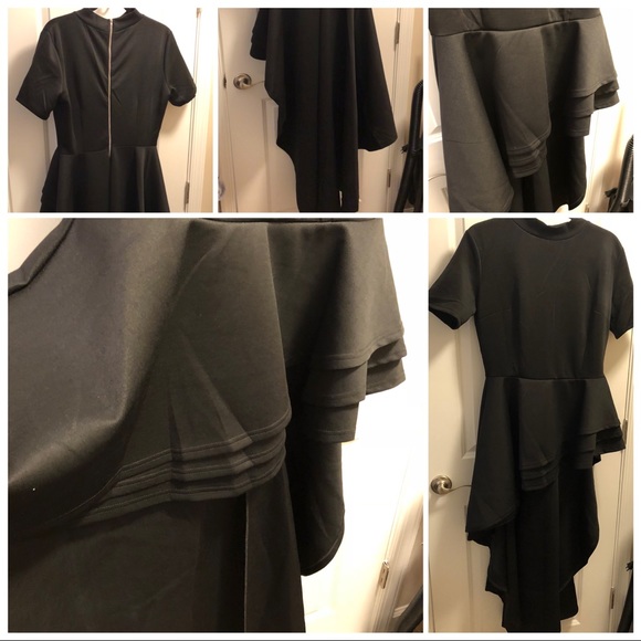 peplum top with train